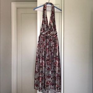 ASOS halter floral print dress